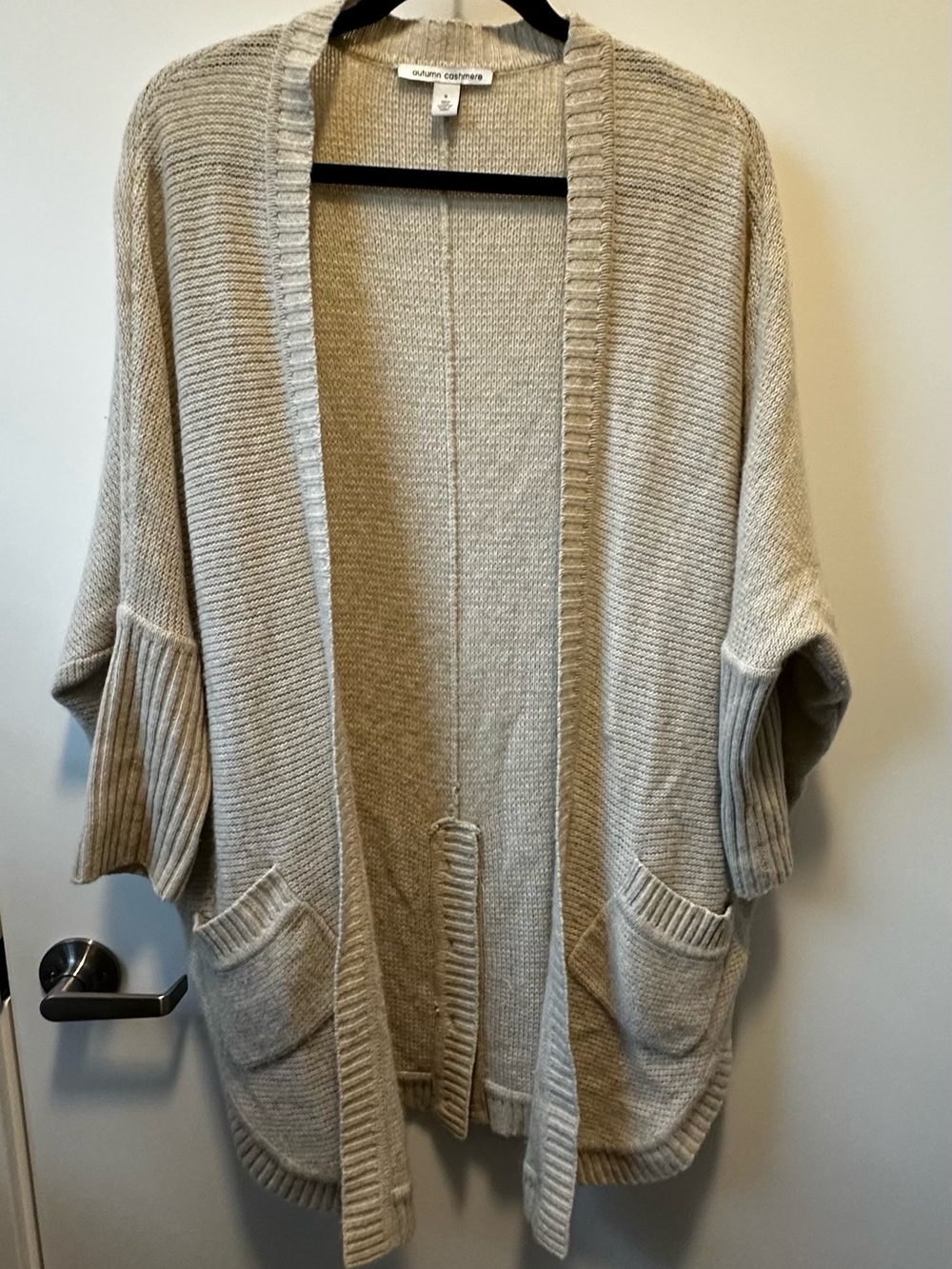Autumn Cashmere 100% Cashmere Open Front Cardigan Small
